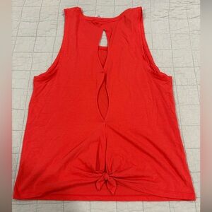 Victoria’s Secret Sport Open Back Tank Red Orange Size Small